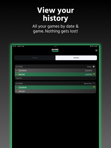 Score keeper & point counter iPad screenshot