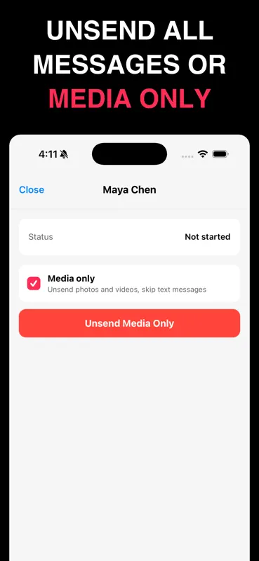 UnSendAll - Mass Unsend DMs screenshot 3 of 5