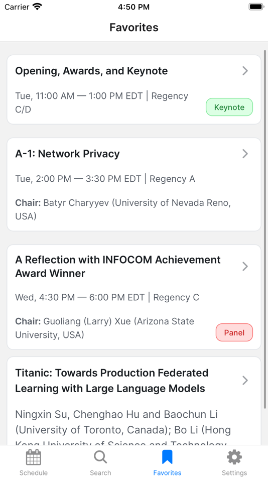 #6. IEEE INFOCOM (iOS) Por: Duetone Corporation