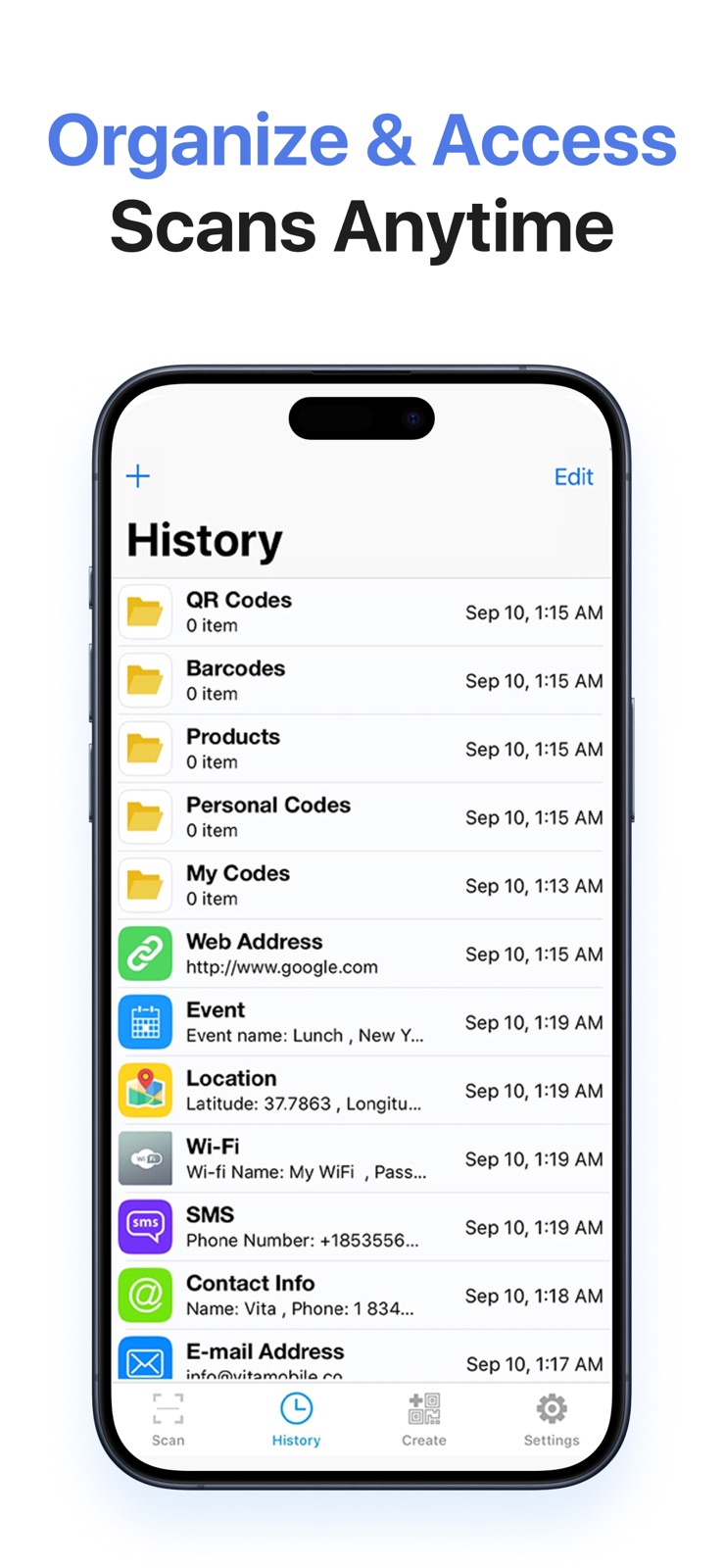 QR Code Reader & Scanner.· iphone screenshot 3