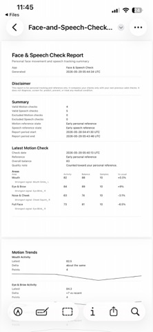 Face & Speech Check screenshot