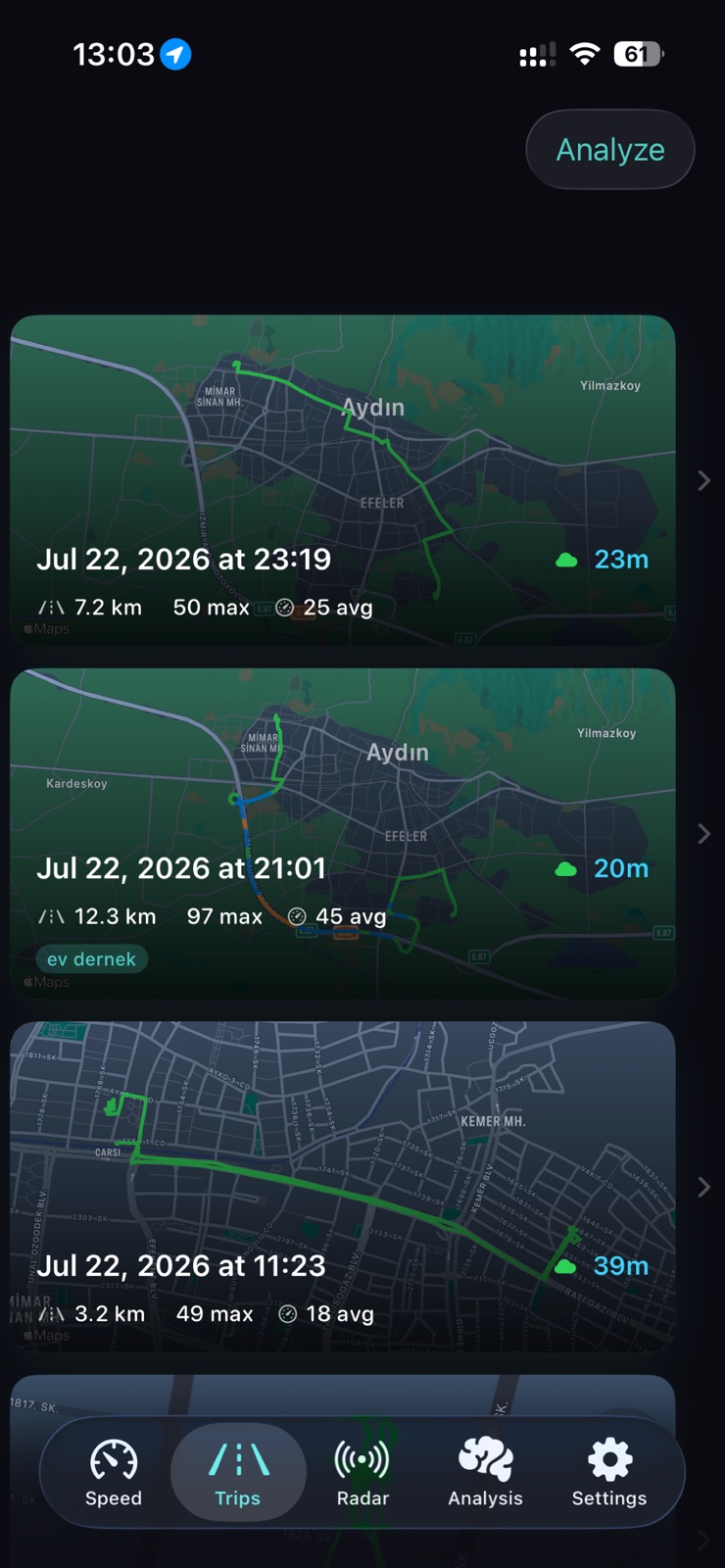 Speedometer: DriveGPSProof iphone screenshot 3