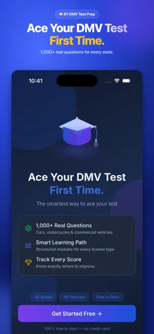 DMV Ace: Permit Practice Test screenshot 1