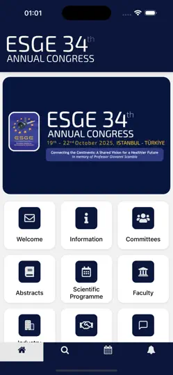 Captura de pantalla de ESGE 2025 en iPhone 1