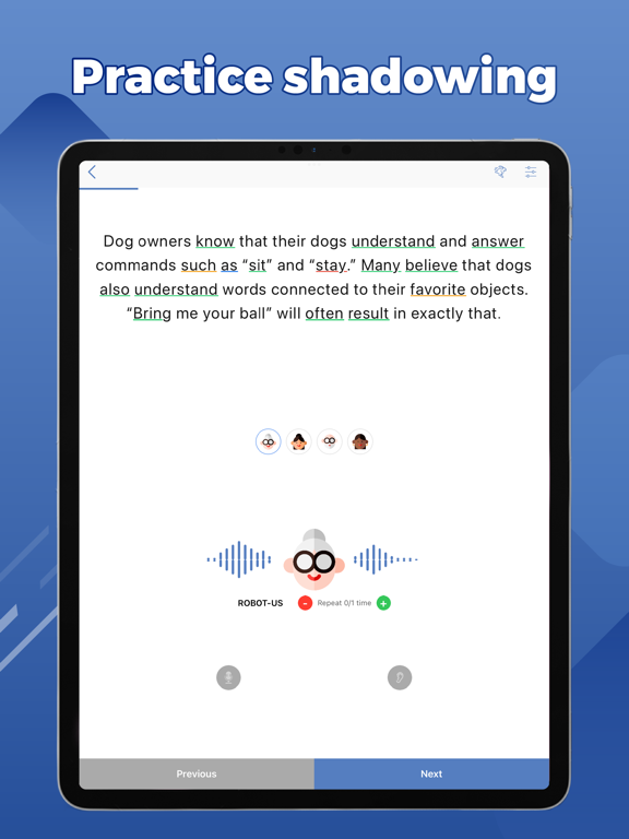 Todaii: Learn English iPad screenshot 5 - Education app