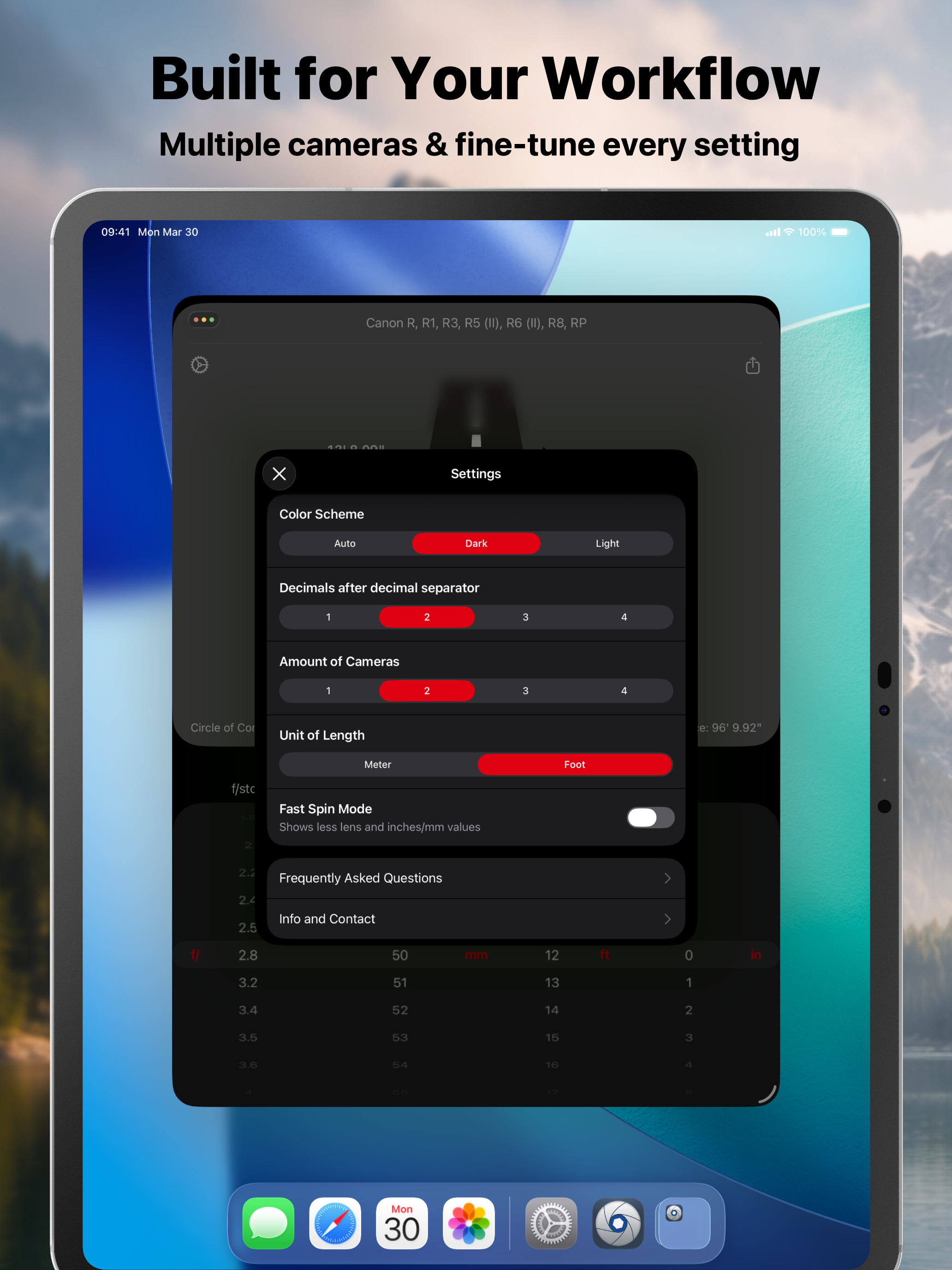 Simple DoF Calculator