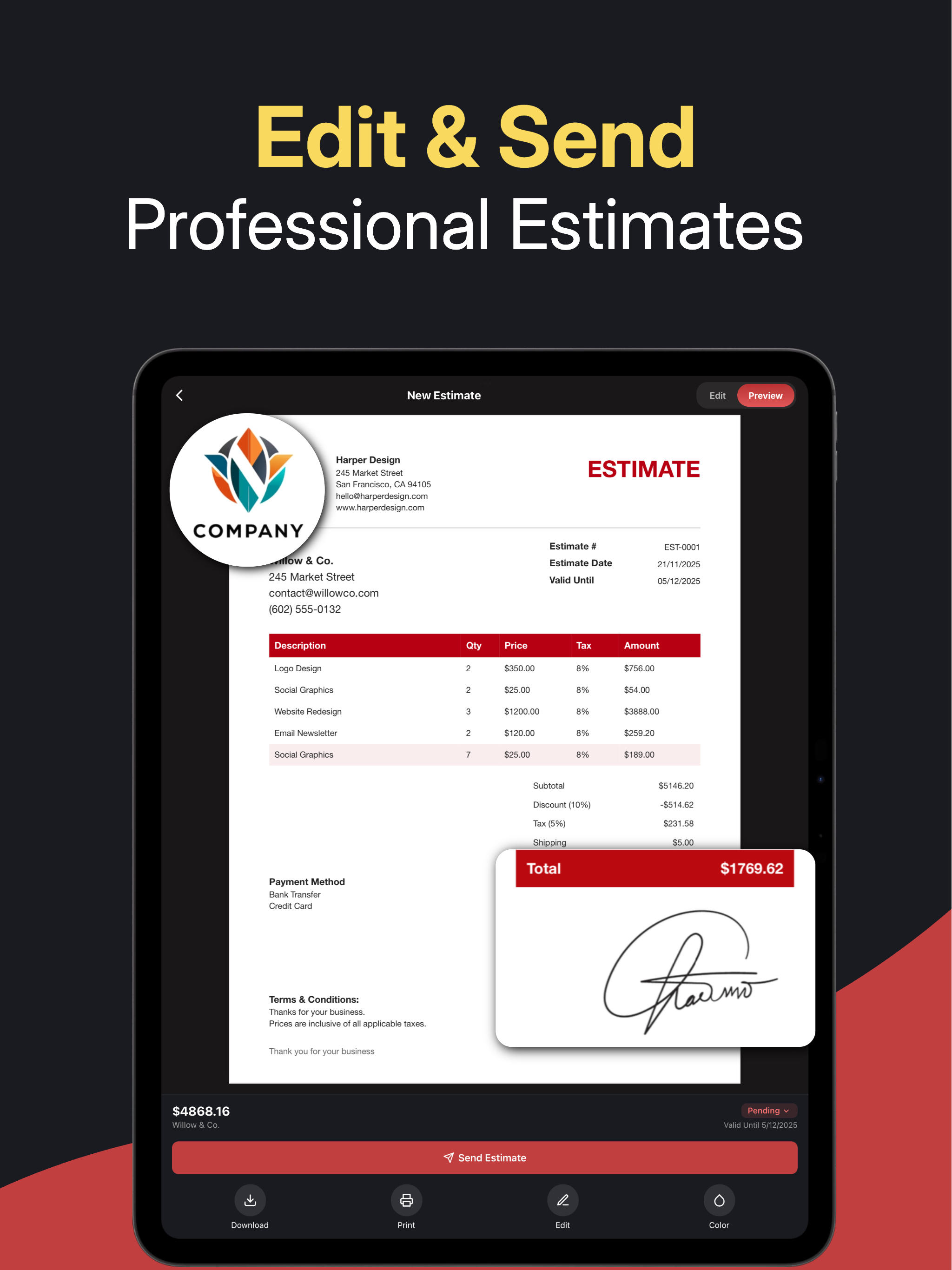 Estimate Maker - Business Cost screenshot 13