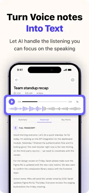 AI Note Taker App: Voicefull . screenshot 4
