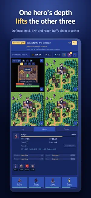 Split Squad: Idle Quadrant RPG screenshot 4