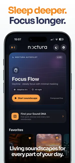 Noctura: Sleep Sounds & Focus screenshot 1