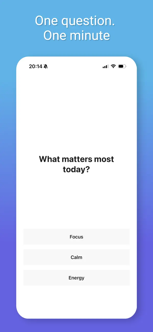 Screenshot #1 pour Daily Clarity: Focus & Calm