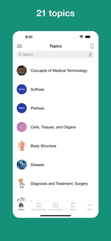 Medical terminology - roots iPhone screenshot