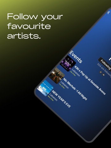 Tick'it - Explore Music Events iPad screenshot