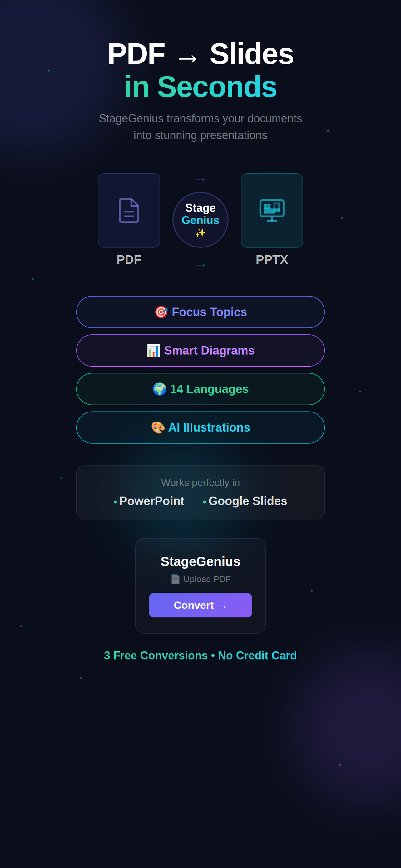 StageGenius - PDF to Slides