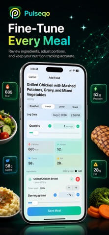 Pulseqo: AI Calorie Tracker iPhone screenshot