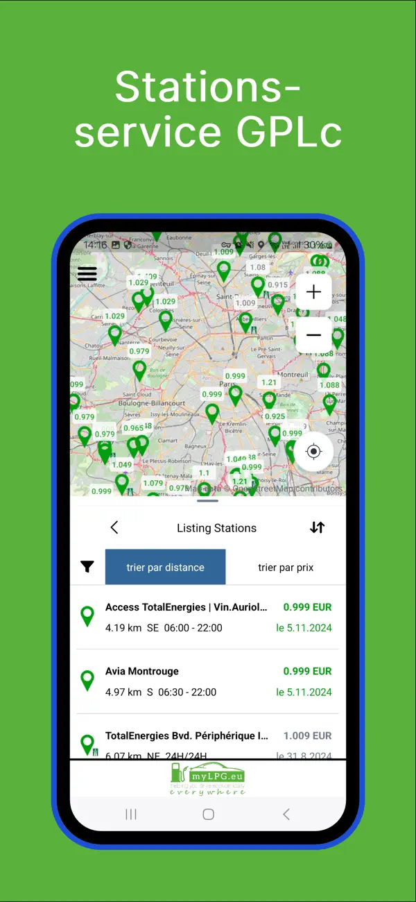 Screenshot #1 pour myLPG.eu