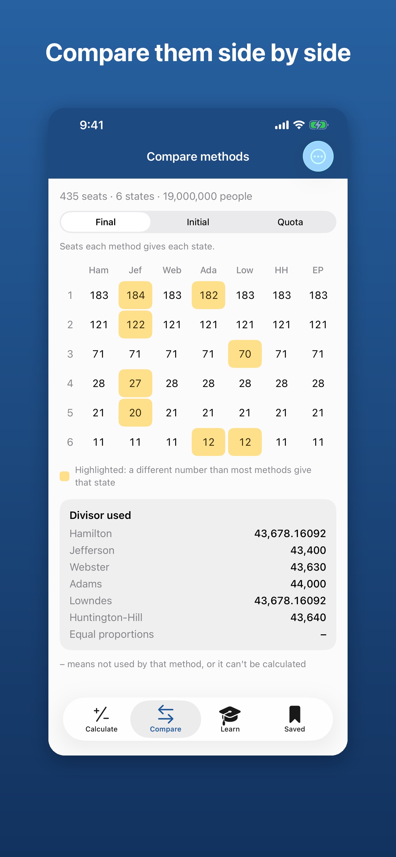 Screenshot 3 of Apportionment Calculator