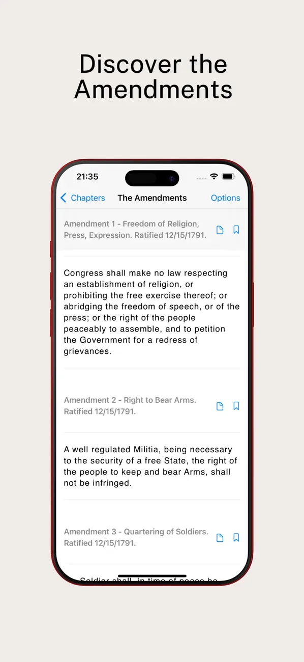 Screenshot #2 pour Constitution of United States.