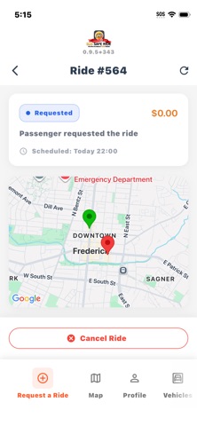 SOS Safe Ride iPhone screenshot