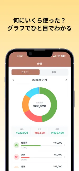 かけいぼ シンプルな家計簿 screenshot 2