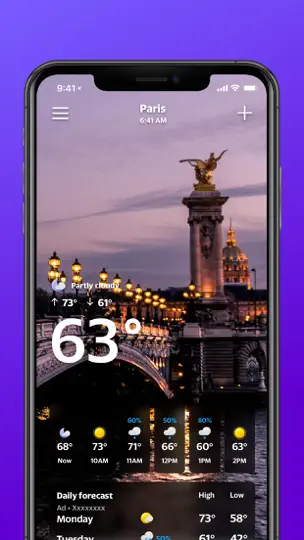 Yahoo Hava Durumu iPhone Ekran Görüntüsü 7