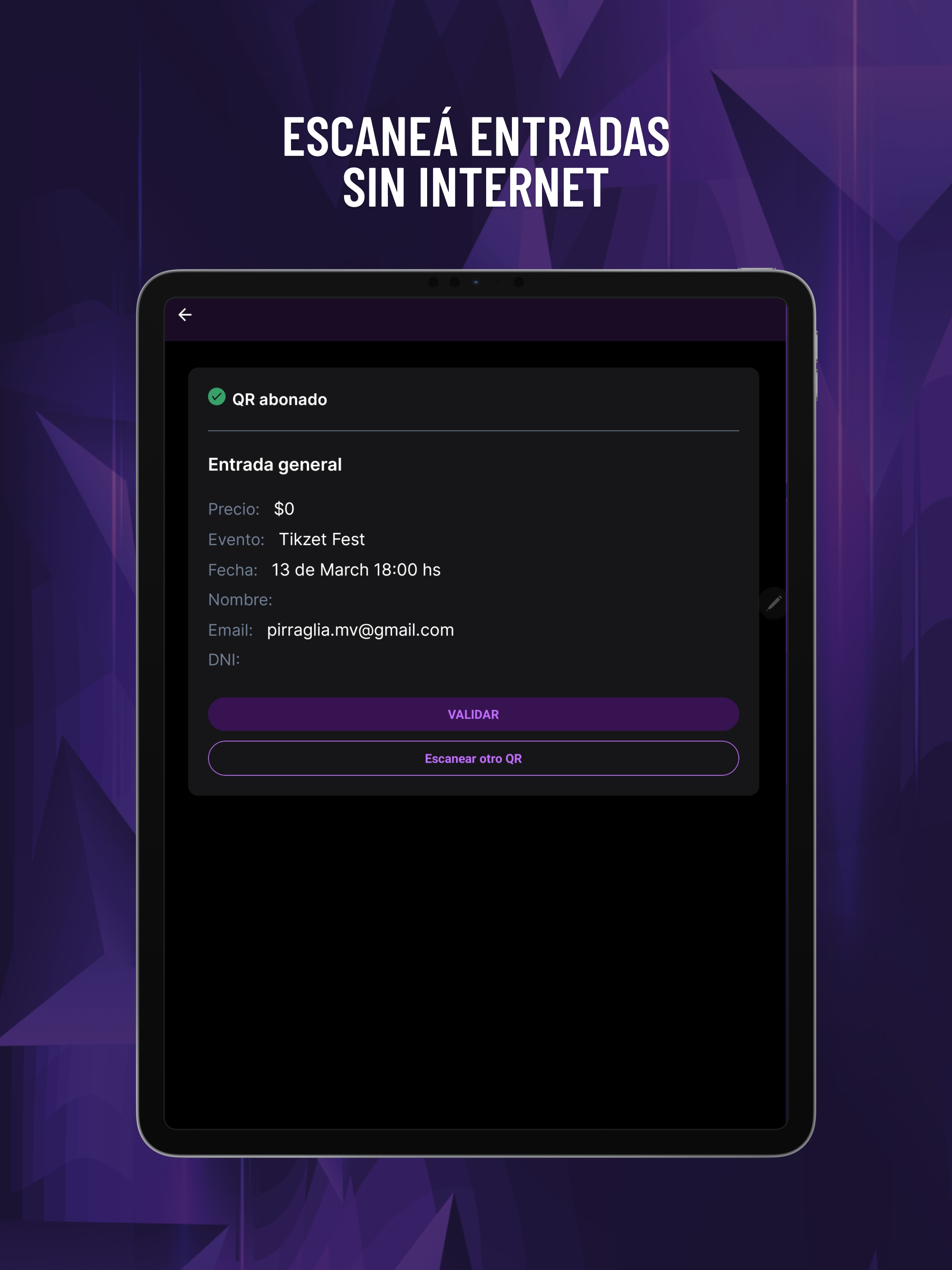 Tikzet Escáner QR