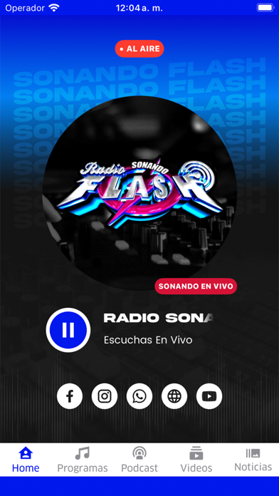 Radio Sonando Flash Screenshot