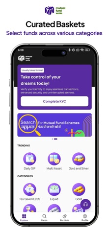 MutualFundWala iPhone screenshot