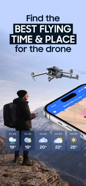 Drone UAV Fly Forecast: AirMap iPhone screenshot 1