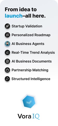 Vora IQ: The AI Startup OS iPhone screenshot