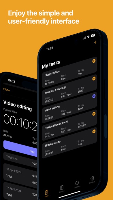 TimeCost Tracker Screenshot