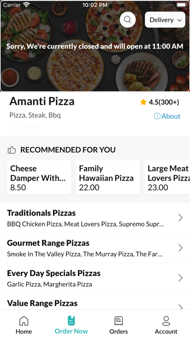 Amanti Pizza Screenshot