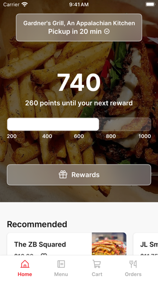 Gardner's Grill iPhone screenshot 1 - Food & Drink app