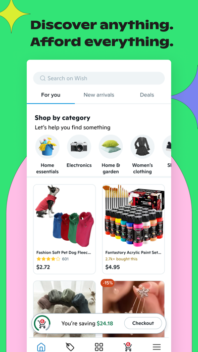 Screenshot 1 of Wish: Shop and Save App