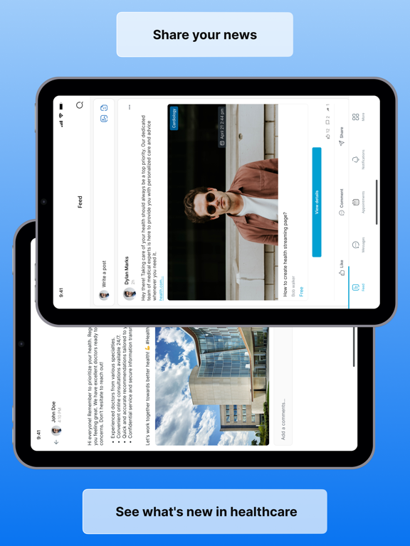 Doctors Galaxy iPad screenshot 3 - Social Networking app
