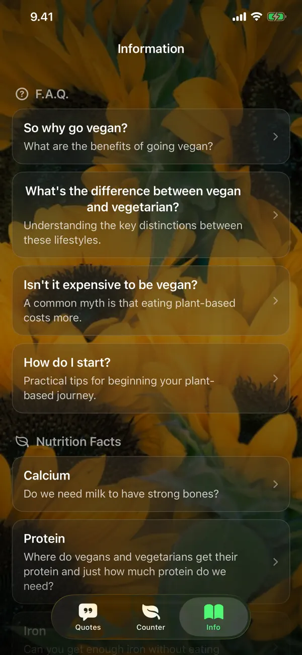 Screenshot #3 pour Vegan Being