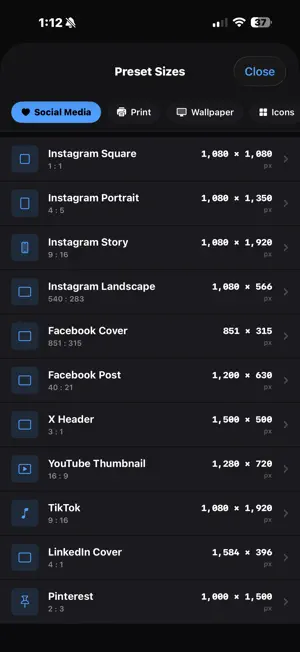 PreciseSize screenshot 4