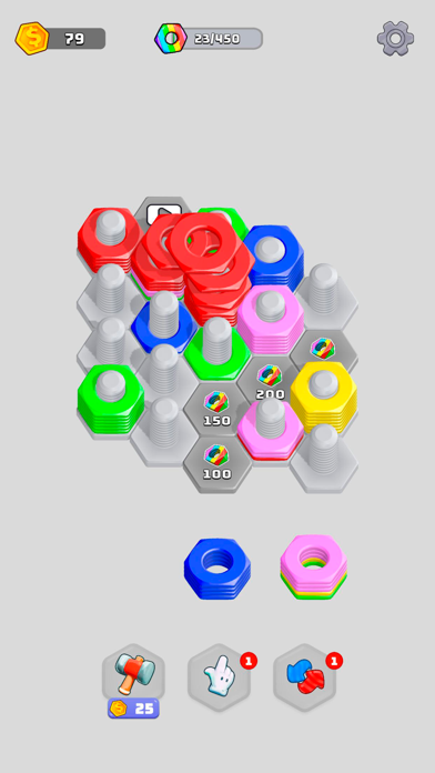 Nuts Sort: Screws Hexa Puzzle Screenshot