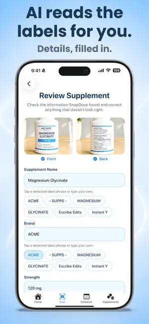 SnapDose: Supplement Tracker screenshot 3