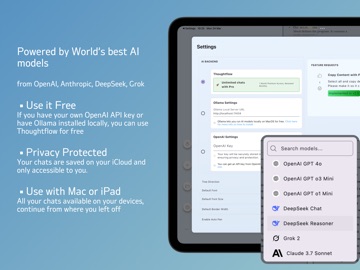 Thoughtflow - AI Chat iPad screenshot