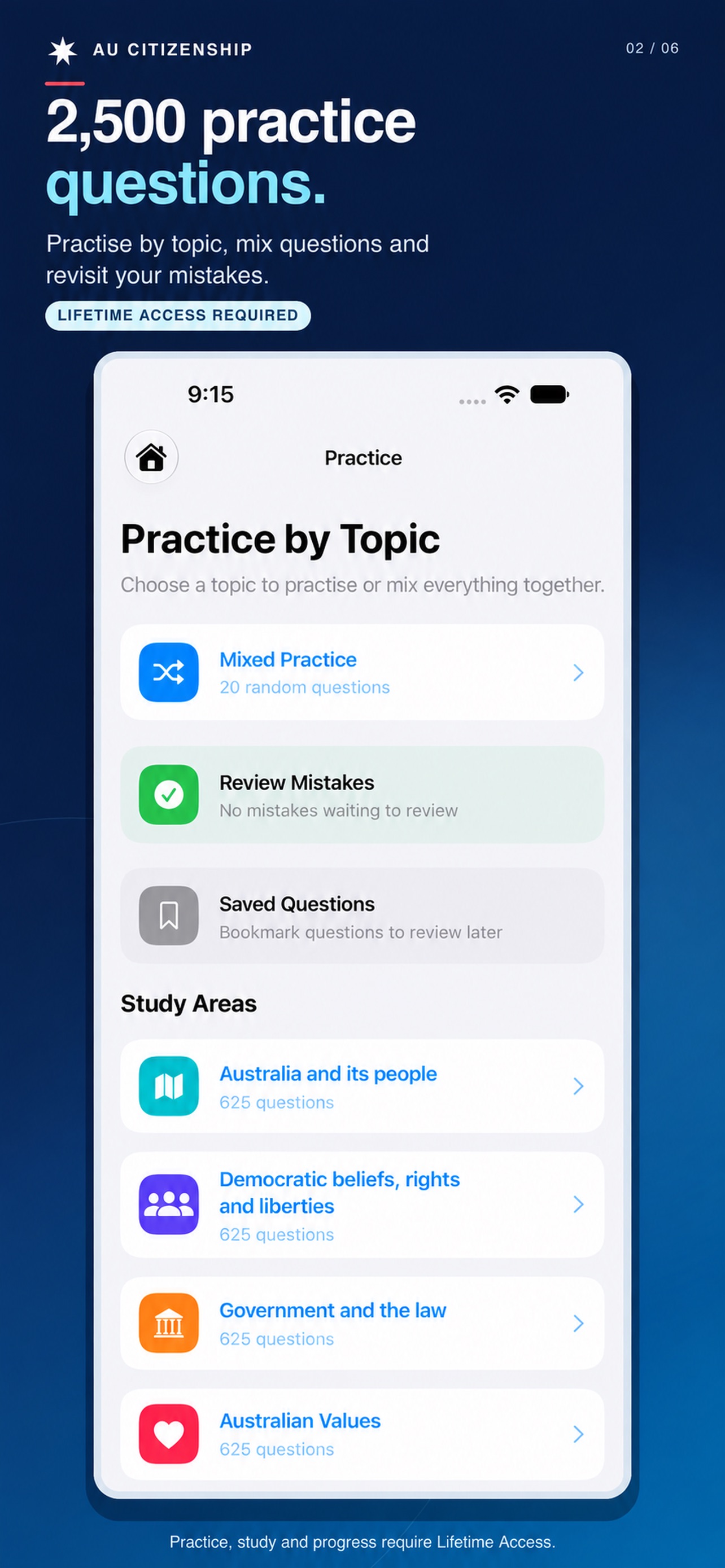 Screenshot 3 of AU Citizen Test & Prep 2026