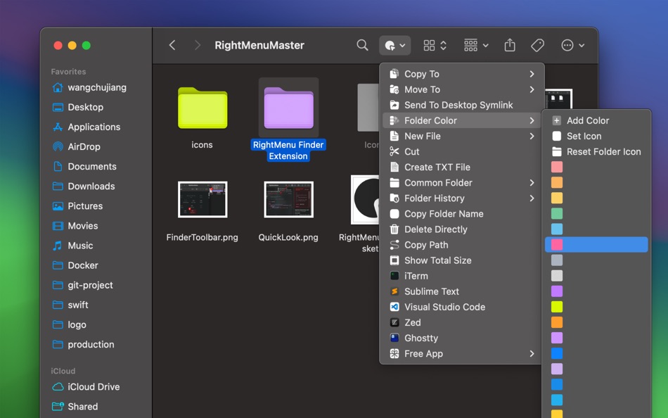 #5. Menuist: Right-Click & MenuBar (macOS) 게시자: 楚江 王