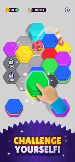 Hexa Sort : Color Puzzle Game！ screenshot 1