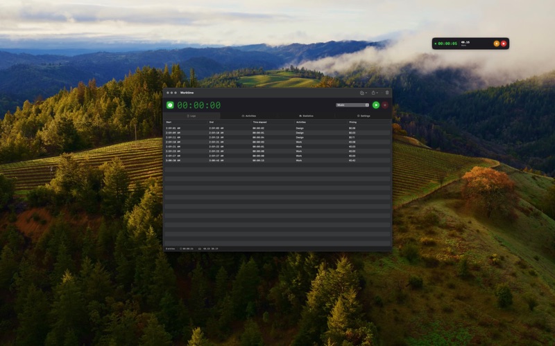 Worktime screenshot