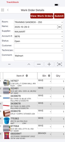 eTurns TrackStock screenshot