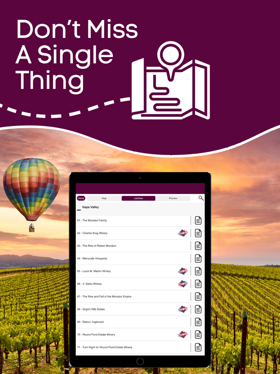 Napa & Sonoma: GPS Audio Tour iPad screenshot 4 - Travel app