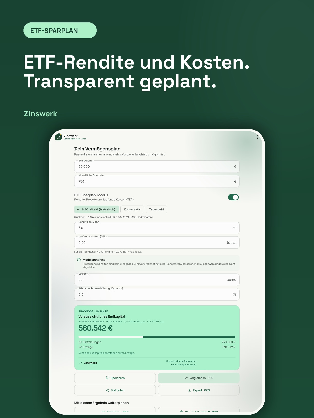 Screenshot 9 of Zinswerk: Zinseszins Rechner