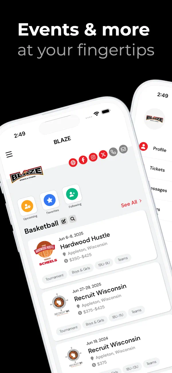 Screenshot #1 pour Blaze Events