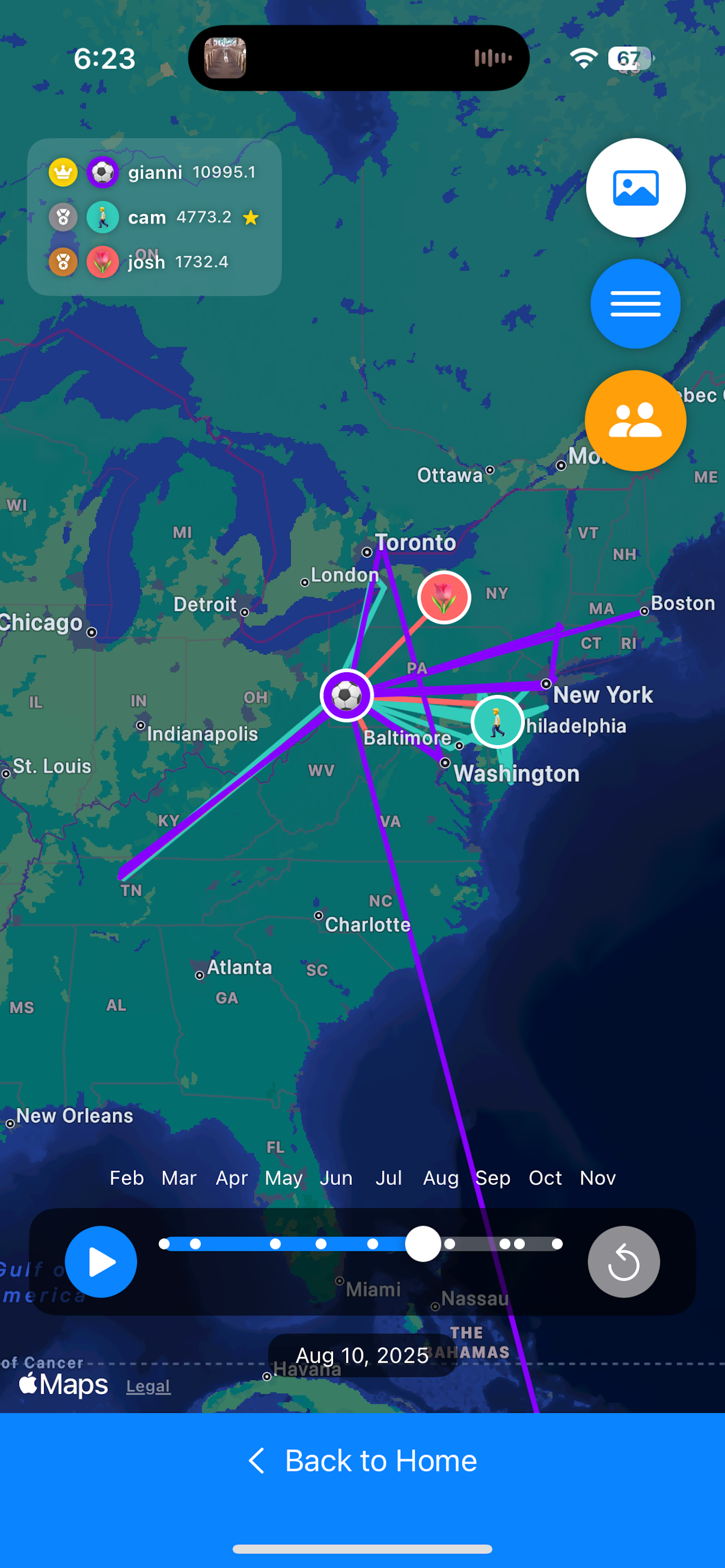 Mapped.