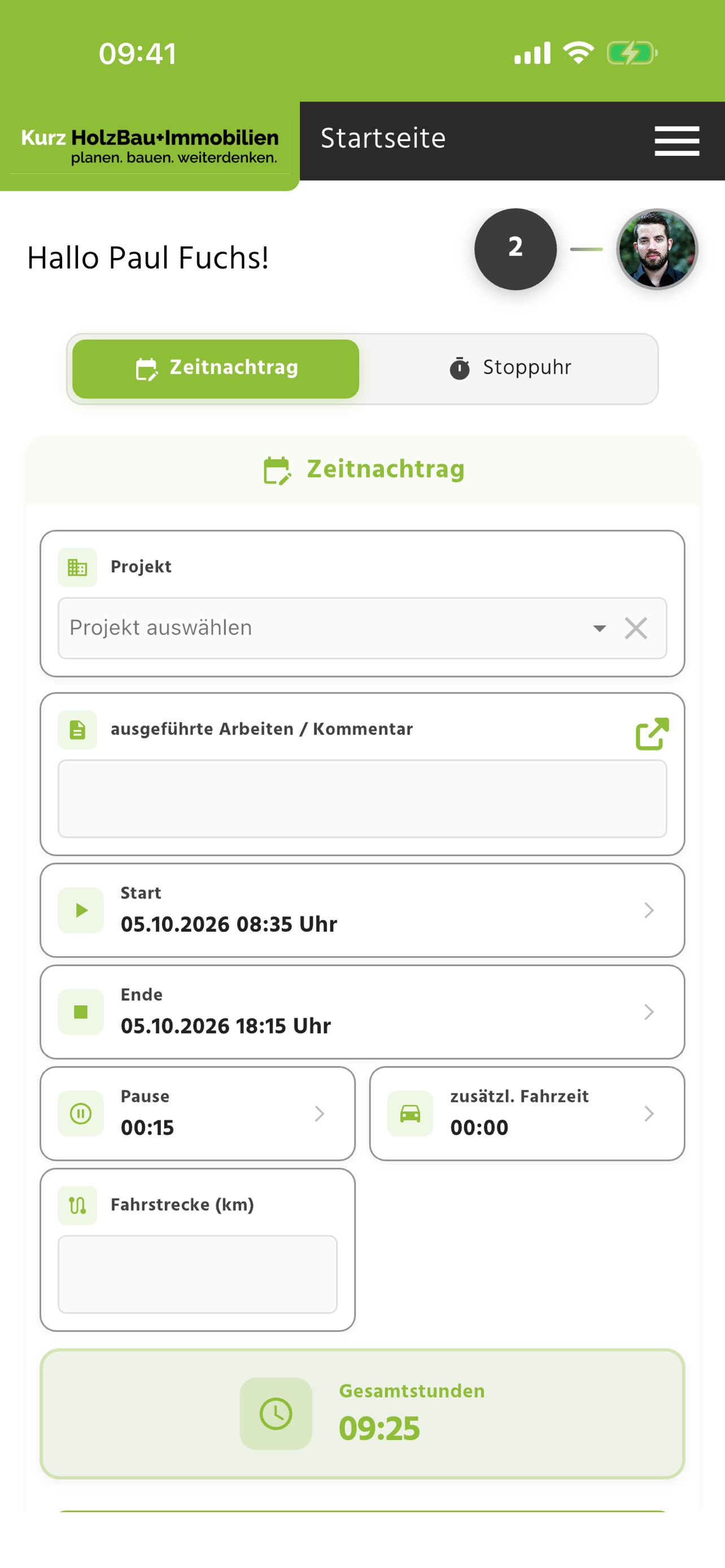 Screenshot 2 of My-Kurz-HolzBau-App